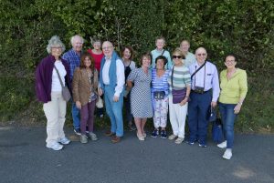 Members of the wine appreciation group at Denbies vineyard