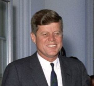 John F Kennedy in suit and tie